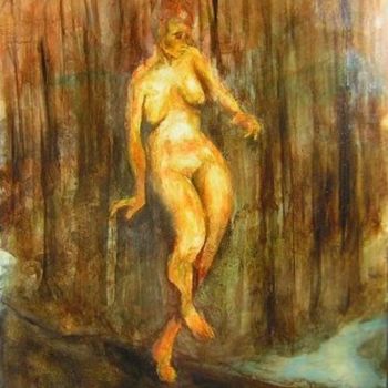 Painting titled "Wandering (FNP10)" by Richard Herr, Original Artwork, Acrylic