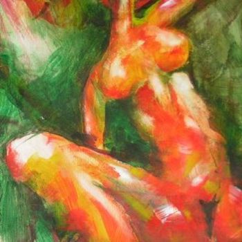 Painting titled "Black who fnp24" by Richard Herr, Original Artwork, Acrylic