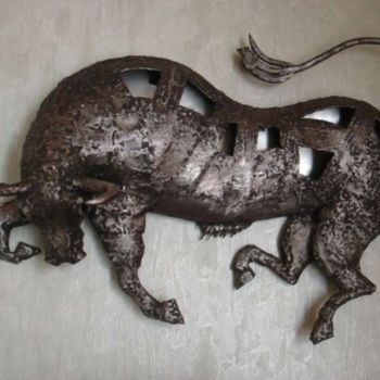 Ζωγραφική με τίτλο "Stier 2 (60x40)" από Jos Devondel, Αυθεντικά έργα τέχνης