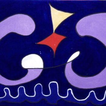 「La mer, le ciel, la…」というタイトルの絵画 Isis Bi Mによって, オリジナルのアートワーク, オイル
