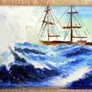 Peinture intitulée "Tempête" par Jean Guyou, Œuvre d'art originale, Huile