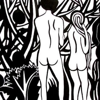 Painting titled "The temptation" by Georg Kiehn, Original Artwork