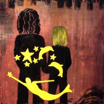 Painting titled "La vista atras" by Georg Kiehn, Original Artwork