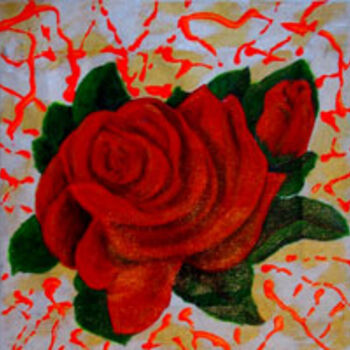 Pintura titulada "Rose" por Elen Gera, Obra de arte original