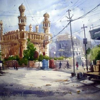Painting titled "Hyderabad" by Kishore Singh, Original Artwork