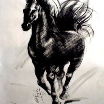 Painting titled "Horse11" by Kishore Singh, Original Artwork