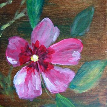 Peinture intitulée "Fleur" par Geneviève, Œuvre d'art originale
