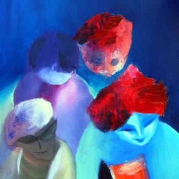 Peinture intitulée "fevrier" par Noëlle Dauby, Œuvre d'art originale