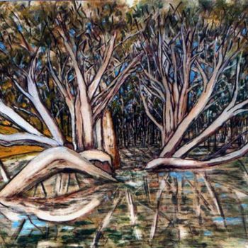 Malarstwo zatytułowany „Swamp” autorstwa Martin James, Oryginalna praca, Olej