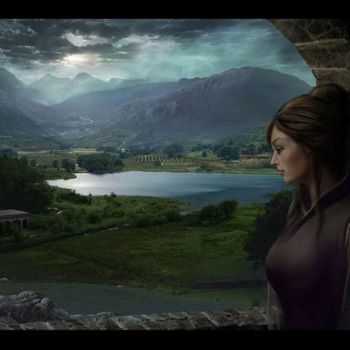 Digitale Kunst getiteld "matte_painting" door Kishore Singh, Origineel Kunstwerk
