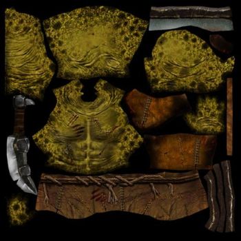 Digital Arts titled "Orc_Body_Texturemap" by Kishore Singh, Original Artwork