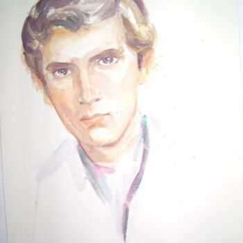 Dessin intitulée "portrait etude" par Farid Ait Aoudia, Œuvre d'art originale