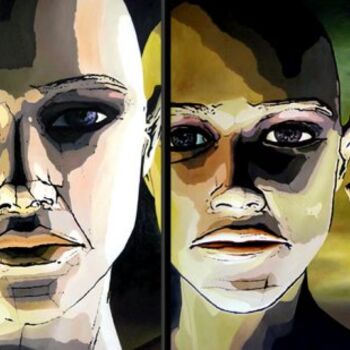 Painting titled "Les Ambassades" by Cebarre, Original Artwork, Oil