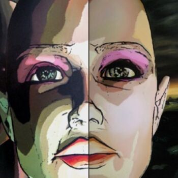 Painting titled "They" by Cebarre, Original Artwork, Oil