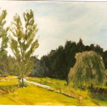 Painting titled "Parc Angrgnon" by Maurice Tessier, Original Artwork