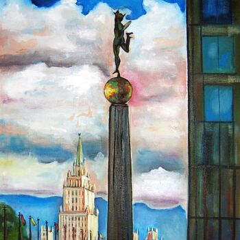 Painting titled "moscow" by Nina Silaeva, Original Artwork