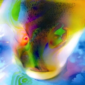 Digital Arts titled "self-portrait disgu…" by Tomas Karkalas, Original Artwork, Digital Painting