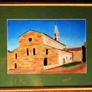 Peinture intitulée "Abbaye du Thoronet" par Jean Guyou, Œuvre d'art originale, Huile