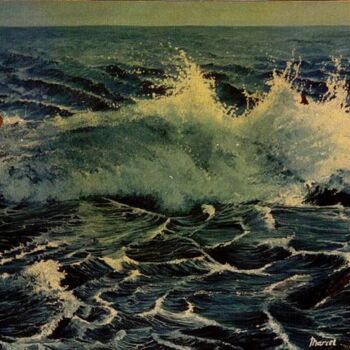 Painting titled "vague" by Marcel Boos, Original Artwork
