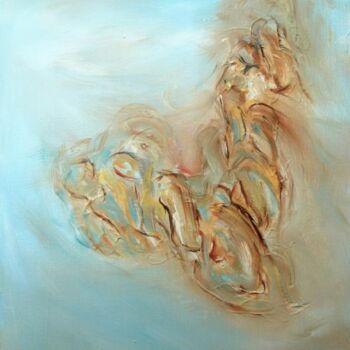 Peinture intitulée "Volutes opalescentes" par Elisa Cook Benbassat Bassat, Œuvre d'art originale, Huile