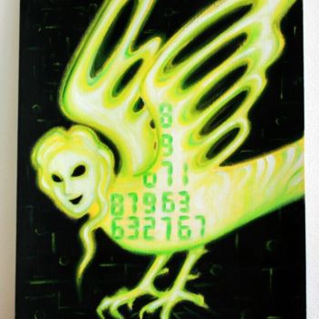 Painting titled "Harpy" by Zetem, Original Artwork, Oil