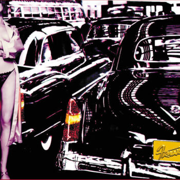 Arts numériques intitulée "Black Cars Look Bet…" par Moreno Franco, Œuvre d'art originale, Impression numérique