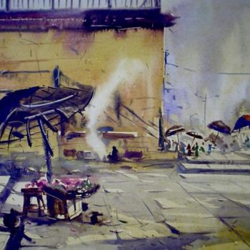 Painting titled "Varanasi03" by Kishore Singh, Original Artwork