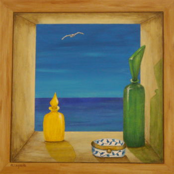 Painting titled "Kona View 2" by Allegretto, Original Artwork, Acrylic