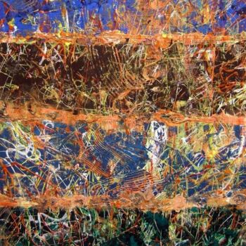 Painting titled "école buissonniére 1" by Bruno Dumont, Original Artwork, Oil
