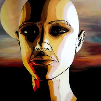 Painting titled "Monna" by Cebarre, Original Artwork, Oil