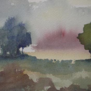 Peinture intitulée "rock arbolesque" par Evelyne Hervé, Œuvre d'art originale, Huile