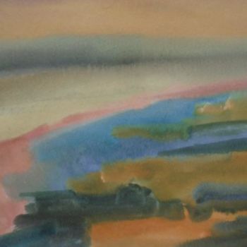 Peinture intitulée "mélodie aquatique" par Evelyne Hervé, Œuvre d'art originale, Huile