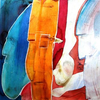 Peinture intitulée "LES GRANDS HOMMES 1" par Catherine Wagner  Dudenhoeffer, Œuvre d'art originale