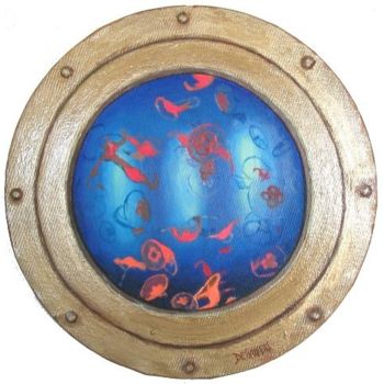 Peinture intitulée "En plongée" par Desnoyers, Œuvre d'art originale, Acrylique