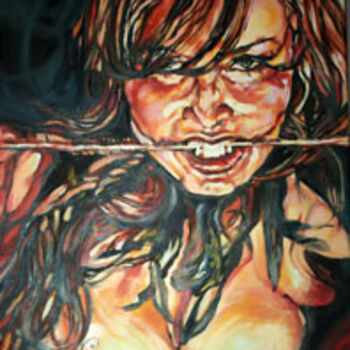 Painting titled "Ravenous" by Claudette, Original Artwork, Oil