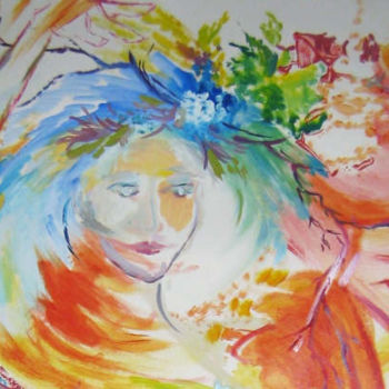 Peinture intitulée "natur'Elle'" par Nanou, Œuvre d'art originale, Autre