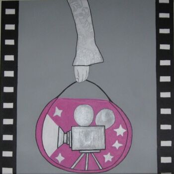 Malerei mit dem Titel "SERIE CINEMA : CINE…" von Flora I., Original-Kunstwerk, Acryl