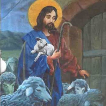 Digitale Kunst mit dem Titel "JESUS[Original Acry…" von Mr T Silappathikaram, Original-Kunstwerk, Öl