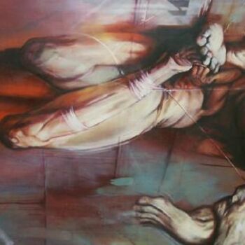 Peinture intitulée "Vertige du monde" par Claude Duvauchelle, Œuvre d'art originale