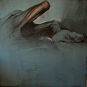 Pittura intitolato "Corps simple 100x10…" da Claude Duvauchelle, Opera d'arte originale, Olio