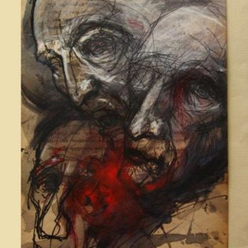 Zeichnungen mit dem Titel "Histoire et visage…" von Claude Duvauchelle, Original-Kunstwerk, Andere