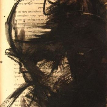 Σχέδιο με τίτλο "Histoire et visage…" από Claude Duvauchelle, Αυθεντικά έργα τέχνης, Άλλος