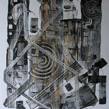 Peinture intitulée "au pays des sorciers" par Yves Cairoli, Œuvre d'art originale