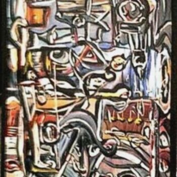 Painting titled "Javelin Thrower" by Leonardus Aarts, Original Artwork