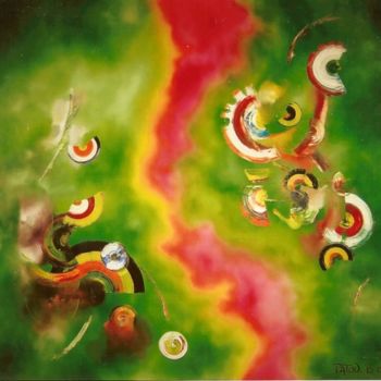 Peinture intitulée "rosevertitude" par Patou.B, Œuvre d'art originale