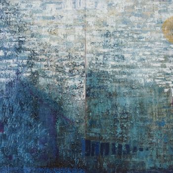Painting titled "Sounds of sea" by Ivana Davidovic Ivezic, Original Artwork, Oil