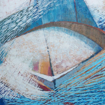 Painting titled "Logos 1" by Ivana Davidovic Ivezic, Original Artwork, Oil