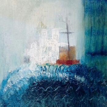 Painting titled "One part of the Med…" by Ivana Davidovic Ivezic, Original Artwork, Oil