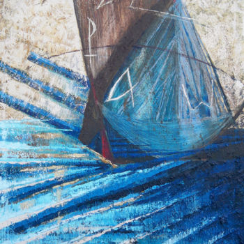 Painting titled "Logos" by Ivana Davidovic Ivezic, Original Artwork, Oil
