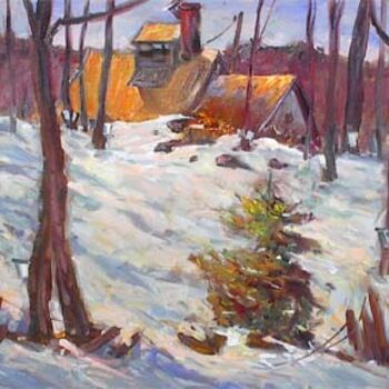 Painting titled "Sucrerie_Sicennes_c…" by Sylvio Gagnon, Original Artwork